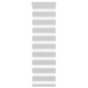 VidaXL Roleta zebra, jasnoszara, szerokość tkaniny 45,9 cm, poliester