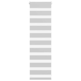 VidaXL Roleta zebra, jasnoszara, szerokość tkaniny 45,9 cm, poliester