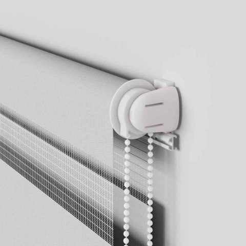 VidaXL Roleta zebra, jasnoszara, szerokość tkaniny 45,9 cm, poliester