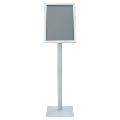 VidaXL Stojak na plakaty Srebrny 32,5 x 27 x 126 cm PVC i żeliwo