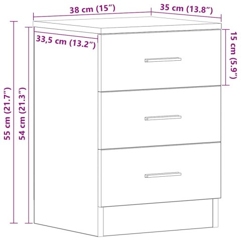 SZAFKA NOCNA DĄB SONOMA 38X35X56CM
