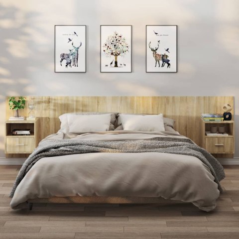 WISZĄCE SZAFKI NOCNE 2 SZT. DĄB SONOMA