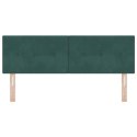 VidaXL Zagłówek Z zagłówkiem Ciemna zieleń 144 cm Skóra ekologiczna