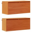 SZAFKA ŚCIENNA Z PÓŁKĄ 2 PCS WOSKOWY BRĄZ 80X 30X 35CM
