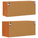 SZAFKA ŚCIENNA Z PÓŁKĄ 2 PCS WOSKOWY BRĄZ 80X 30X 35CM