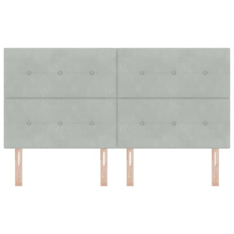 VidaXL Wezgłowie LED Ze LED Lights Jasnoszary 180 cm Poliester