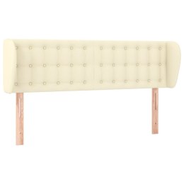 VidaXL Zagłówek uszak, kremowy, 147x23x78/88 cm, sztuczna skóra