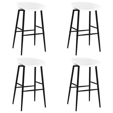 VidaXL 5-częściowy zestaw mebli barowych, czarno-biały