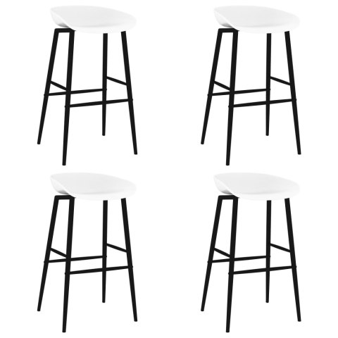 VidaXL 5-częściowy zestaw mebli barowych, czarno-biały