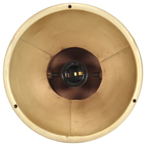 VidaXL Industrialna lampa sufitowa, kolor mosiądzu, E27, drewno mango