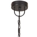 VidaXL Industrialna lampa wisząca, 25 W, czarna, okrągła, 30 cm, E27
