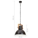 VidaXL Industrialna lampa wisząca, 25 W, czarna, okrągła, 30 cm, E27