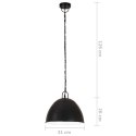 VidaXL Industrialna lampa wisząca, 25 W, czarna, okrągła, 31 cm, E27