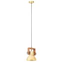 VidaXL Industrialna lampa wisząca, 25 W, mosiężna, okrągła, 19 cm, E27