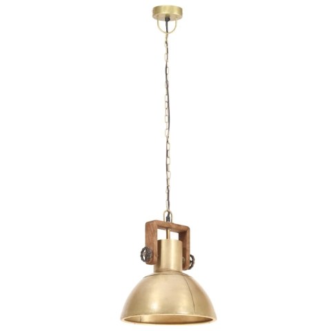 VidaXL Industrialna lampa wisząca, 25 W, mosiężna, okrągła, 30 cm, E27