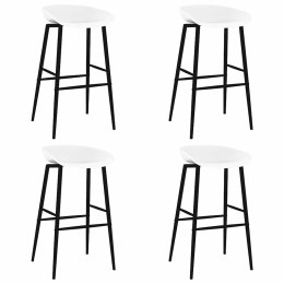 KRZESŁA BAROWE 4 SZT. BIAŁE