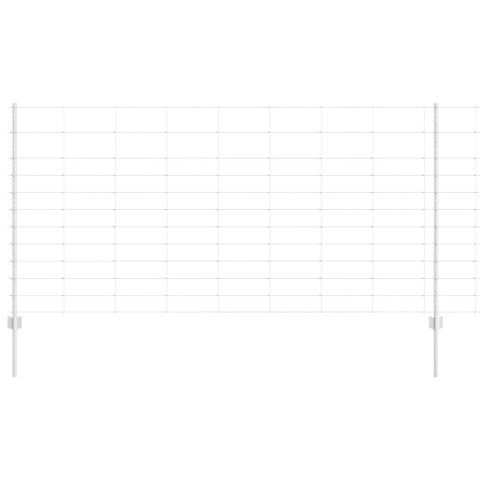 OGRODZENIE Z SŁUPKIEM SREBRNY 1,2X 50M STAL