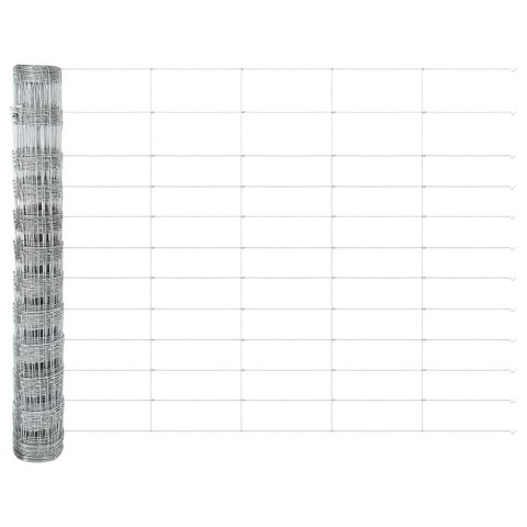 OGRODZENIE Z SŁUPKIEM SREBRNY 1,2X 50M STAL