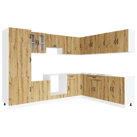 ZESTAW SZAFEK KUCHENNYCH KALMAR 14-CZĘŚCIOWY DĄB ARTISAN