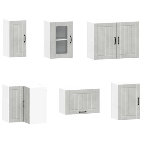 VidaXL Zestaw szafek kuchennych, Lucca, 11-częściowy, szarość betonu