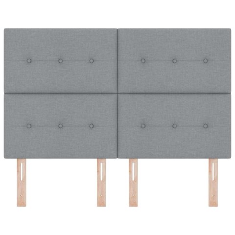 WEZGŁOWIE LED ZE LED LIGHTS JASNOSZARY 144CM POLIESTER