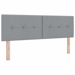 WEZGŁOWIE LED ZE LED LIGHTS JASNOSZARY 160CM POLIESTER