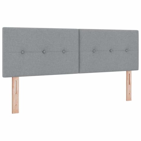 WEZGŁOWIE LED ZE LED LIGHTS JASNOSZARY 160CM POLIESTER