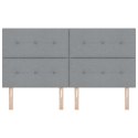 VidaXL Zagłówek Z zagłówkiem Jasnoszary 180 cm Skóra ekologiczna