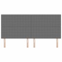 VidaXL Zagłówek Z zagłówkiem Jasnoszary 200 cm Skóra ekologiczna