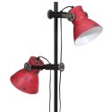 VidaXL Lampa stojąca, 25 W, postarzany czerwony, 25x25x90/160 cm, E27
