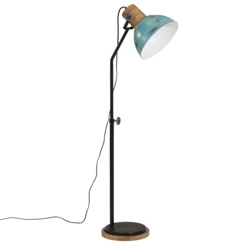 VidaXL Lampa stojąca, 25 W, postarzany niebieski, 30x30x100-150cm, E27