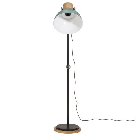 VidaXL Lampa stojąca, 25 W, postarzany niebieski, 30x30x100-150cm, E27