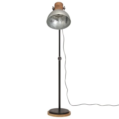 VidaXL Lampa stojąca, 25 W, srebro vintage, 30x30x100-150 cm, E27