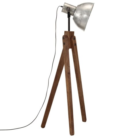 VidaXL Lampa stojąca, 25 W, srebro vintage, 45x45x120 cm, E27