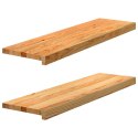 PARAPETY 2 SZT. JASNOBRĄZOWY 90X25X2CM LITE DREWNO DĘBOWE