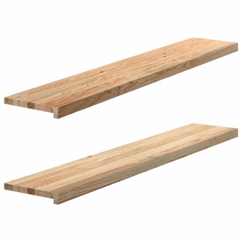 PARAPETY 2 SZT. SUROWE 140X30X2CM LITE DREWNO DĘBOWE