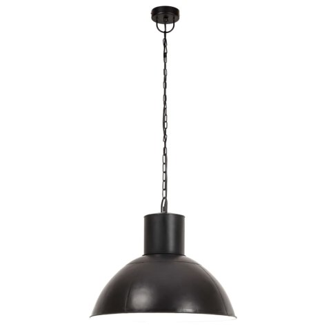 VidaXL Lampa wisząca, 25 W, czarna, okrągła, 48 cm, E27