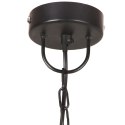 VidaXL Lampa wisząca, 25 W, czarna, okrągła, 48 cm, E27