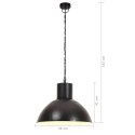 VidaXL Lampa wisząca, 25 W, czarna, okrągła, 48 cm, E27