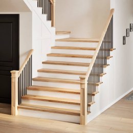 STOPNIE SCHODOWE 12 SZT. SUROWE 110X30X2CM LITE DREWNO DĘBOWE