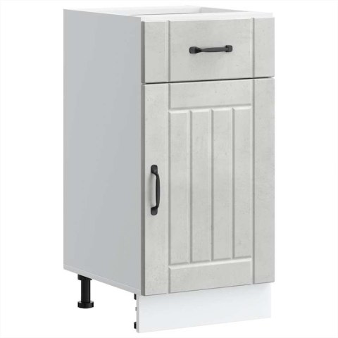 SZAFKA KUCHENNA DOLNA „LUCCA" BETONOWA SZAROŚĆ DREWNO KLEJONE