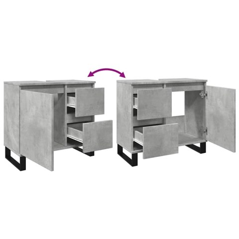 SZAFKA POD UMYWALKĘ SZAROŚĆ BETONU 65X33X60CM