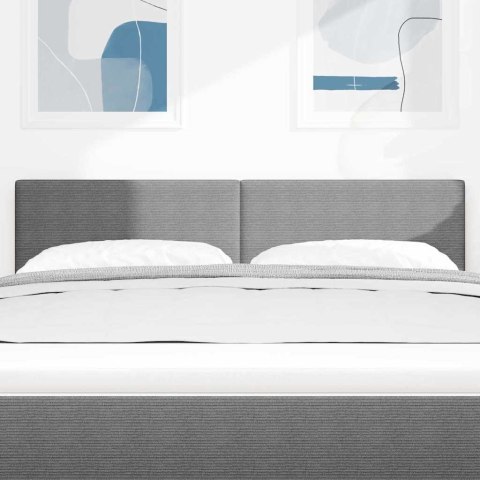 VidaXL Zagłówek Z zagłówkiem Jasnoszary 160 cm Skóra ekologiczna