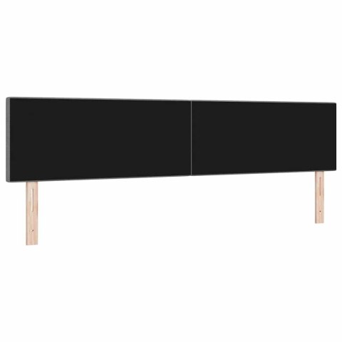 VidaXL Zagłówek Z zagłówkiem Jasnoszary 200 cm Skóra ekologiczna