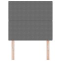 VidaXL Zagłówek Z zagłówkiem Jasnoszary 90 cm Skóra ekologiczna