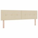 VidaXL Zagłówek Z zagłówkiem Kremowy 180 cm Skóra ekologiczna
