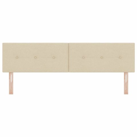 VidaXL Zagłówek Z zagłówkiem Kremowy 180 cm Skóra ekologiczna