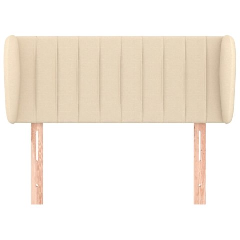 VidaXL Zagłówek uszak, kremowy, 83x23x78/88 cm, tkanina