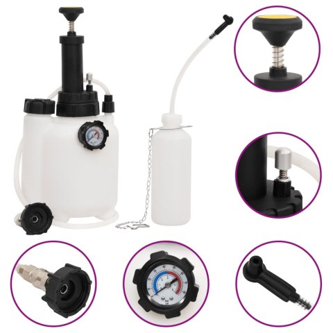 VidaXL Zestaw do odpowietrzania hamulców, biało-czarny, 3 L