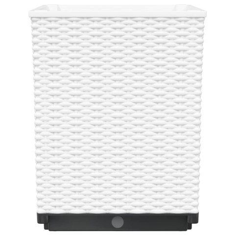 VidaXL Donice, 2 szt., białe, 30x30x37 cm, polipropylen